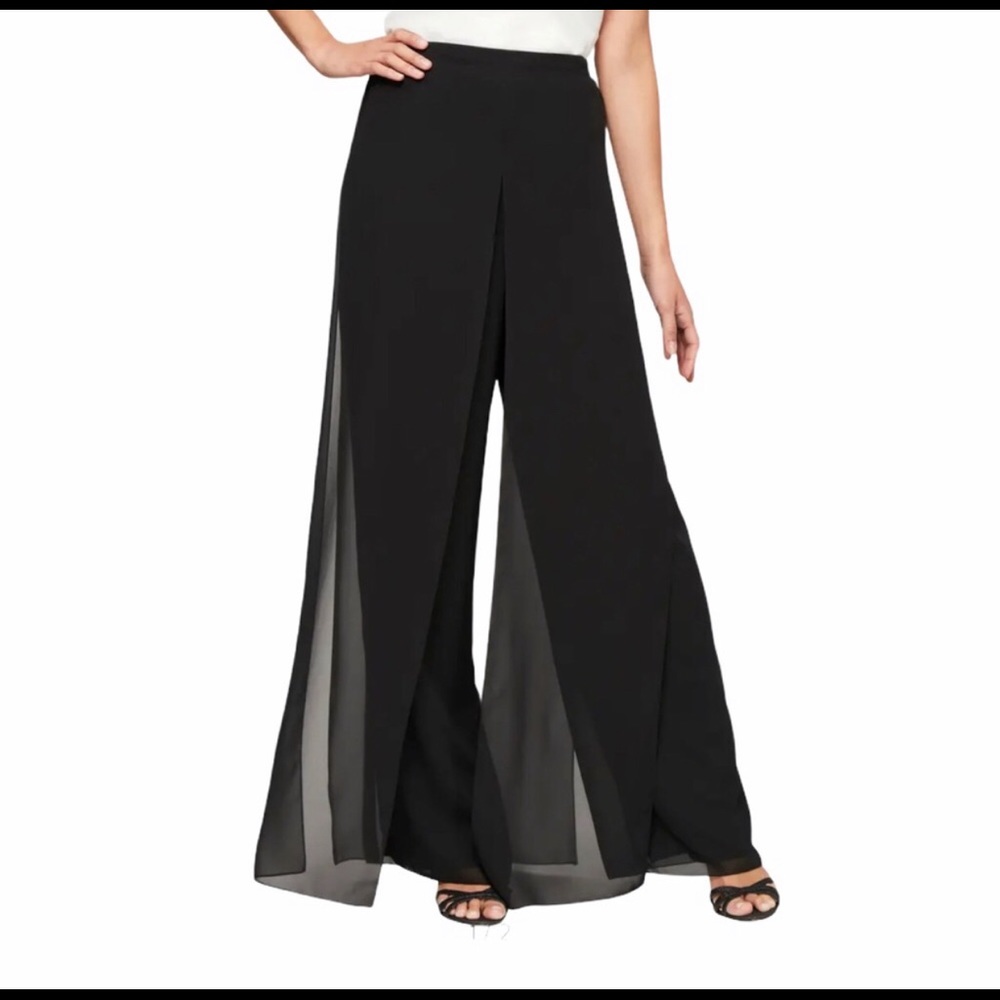 JR Nites by Caliendo Wide Leg Chiffon Pants Size 6